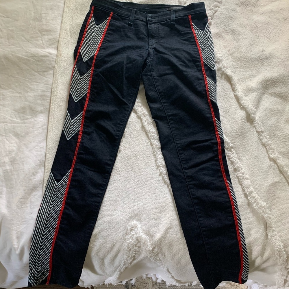 Rare rag and bone jeans with tribal side stripe